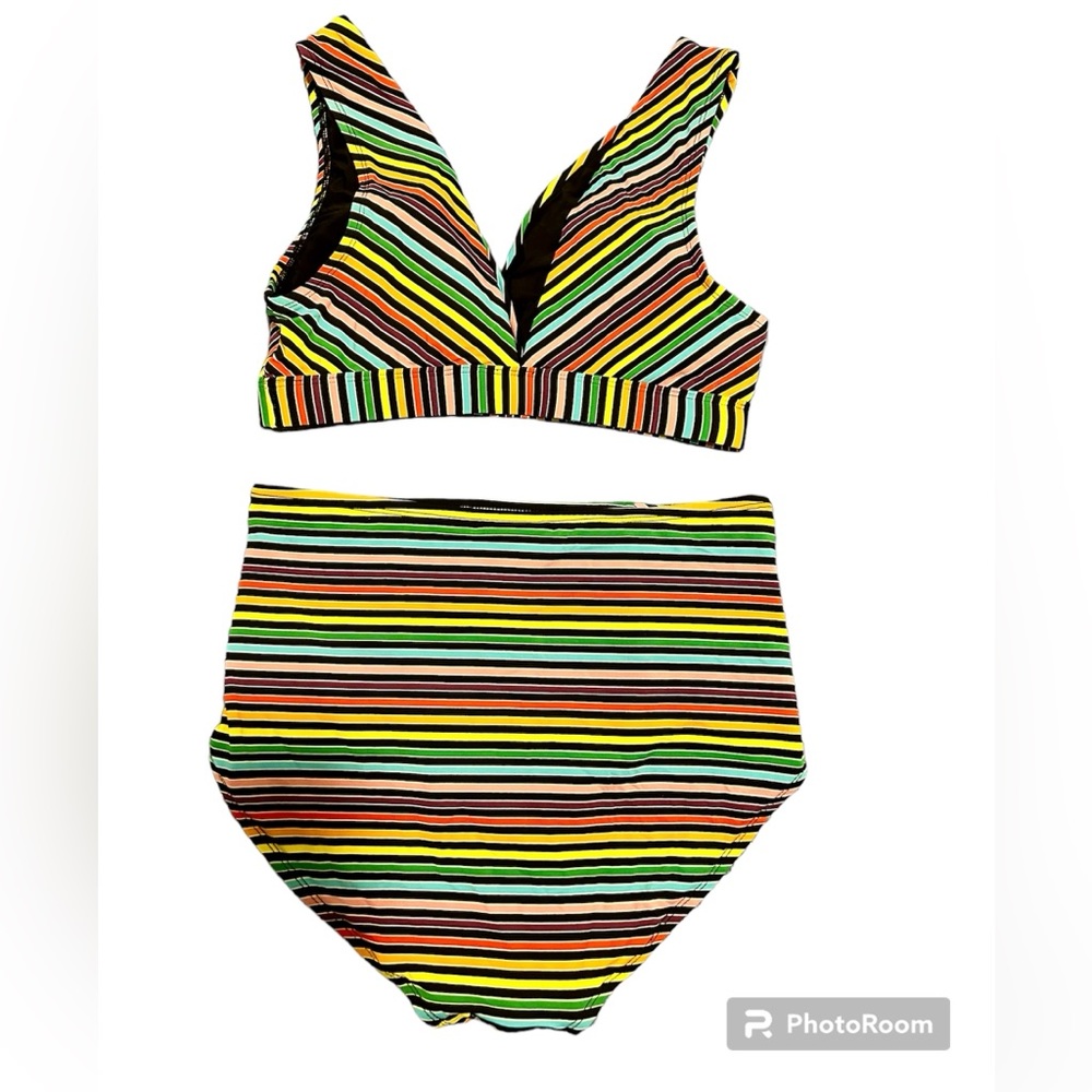 HIGH DIVE BY MOD CLOTH Striped Two Piece Swim Suit Bikini - Picture 2 of 6